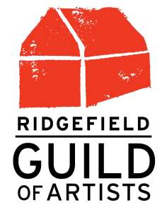 Ridgefield Guild of Artists logo with a red barn in background.